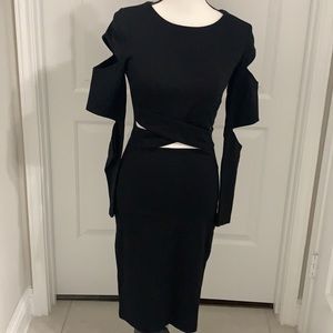 NWT Bebe black cutout dress size S